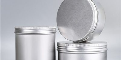 Empty round shape silver aluminum jar wholesale (2)
