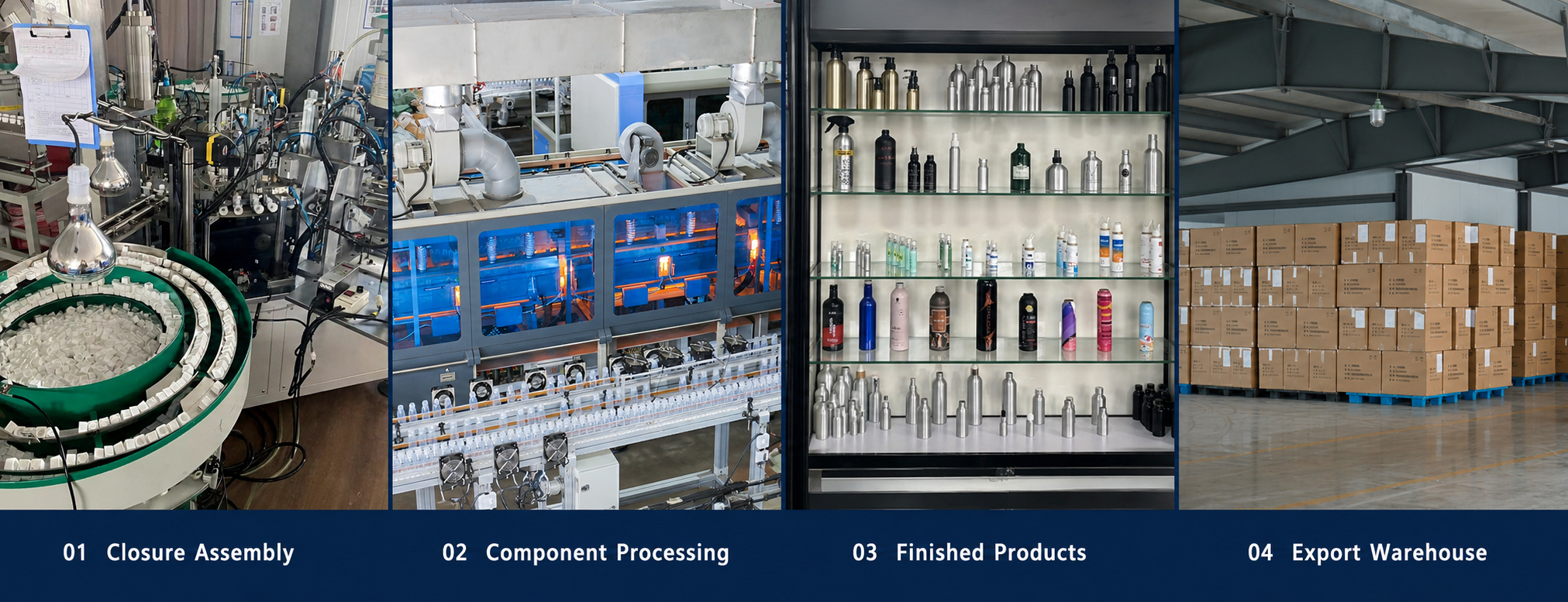 Aluminium bottle assembly and export preparation