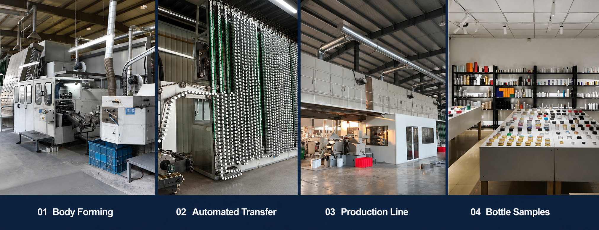 Aluminium bottle forming and production line